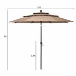 10ft 3 Tier Auto-tilt Patio Umbrella with Double Vented - Bestoutdor