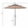 10ft 3 Tier Auto-tilt Patio Umbrella with Double Vented - Bestoutdor