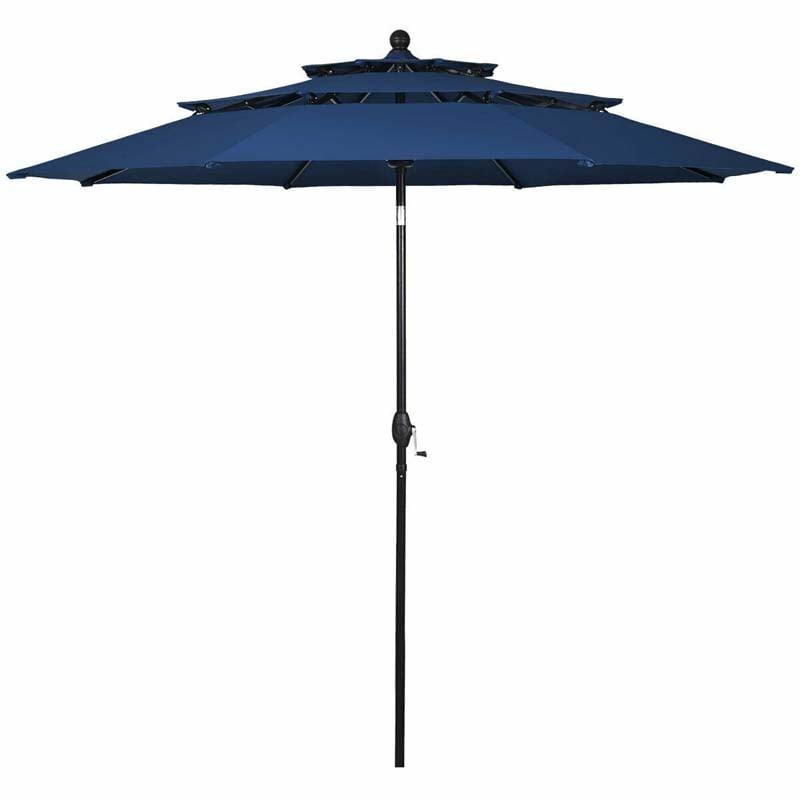 10ft 3 Tier Auto-tilt Patio Umbrella with Double Vented - Bestoutdor