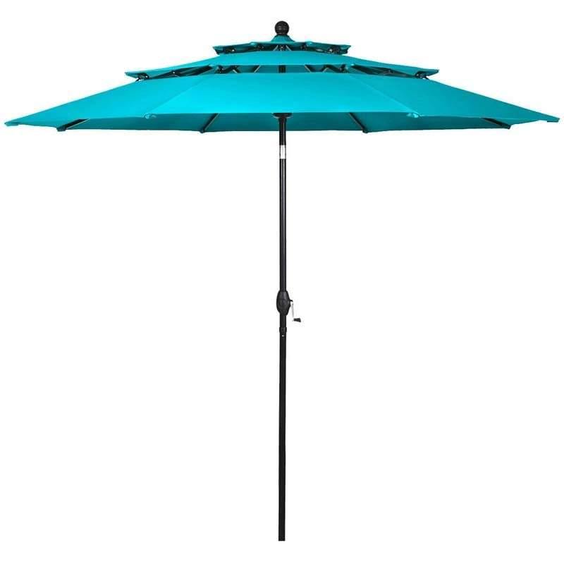 10ft 3 Tier Auto-tilt Patio Umbrella with Double Vented - Bestoutdor