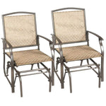 2 Pcs Patio Swing Single Glider Chair Rocking Seating - Bestoutdor