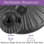 20" Round 23L Water Filled Umbrella Base Stand - Bestoutdor