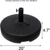 20" Round 23L Water Filled Umbrella Base Stand - Bestoutdor