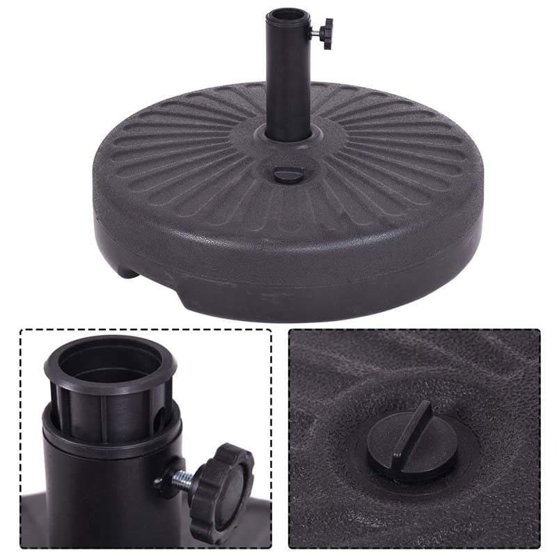 20" Round 23L Water Filled Umbrella Base Stand - Bestoutdor