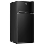 3.4 Cu. Ft. Compact Refrigerator, 2-Door Mini Fridge with Freezer, Adjustable Shelves & 7 Temperature Settings for Office, Apartment, Dorm