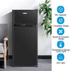 2 Door Compact Refrigerator 3.4 cu. ft. Cold-rolled Sheet Mini Fridge with Freezer & Adjustable Removable Glass Shelves