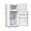 2 Door Compact Refrigerator 3.4 cu. ft. Cold-rolled Sheet Mini Fridge with Freezer & Adjustable Removable Glass Shelves