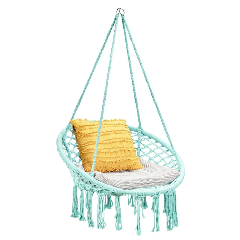 Cotton Rope Hanging Hammock Chair Macrame Swing Chair