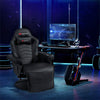 Gaming Recliner Massage Gaming Chair Ergonomic Leather Single Sofa Reclining Gaming Chair with Adjustable Backrest & Footrest