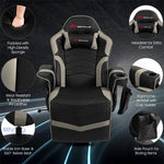 Gaming Recliner Massage Gaming Chair Ergonomic Leather Single Sofa Reclining Gaming Chair with Adjustable Backrest & Footrest