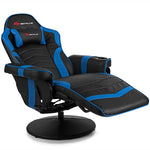 Gaming Recliner Massage Gaming Chair Ergonomic Leather Single Sofa Reclining Gaming Chair with Adjustable Backrest & Footrest