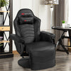 Gaming Recliner Massage Gaming Chair Ergonomic Leather Single Sofa Reclining Gaming Chair with Adjustable Backrest & Footrest