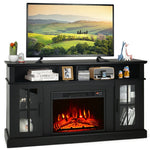 58" Electric Fireplace TV Stand for TVs up to 65", Modern Media Console with 23" Fireplace Insert & Remote Control