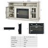 58" Electric Fireplace TV Stand for TVs up to 65", Modern Media Console with 23" Fireplace Insert & Remote Control