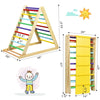 Foldable Wooden Climbing Triangle with Ramp & Ladder, Kids Indoor Climber Montessori Climbing Toys for Toddlers