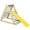 Foldable Wooden Climbing Triangle with Ramp & Ladder, Kids Indoor Climber Montessori Climbing Toys for Toddlers