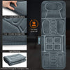 Foldable Heated Massage Pad Full Body Massage Mat Back Massage Chair with 10 Vibration Motors