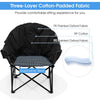 Folding Camping Moon Padded Chair with Carry Bag