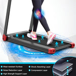 Folding Treadmill Superfit Compact Walking Running Machine with Smart APP Control & Bluetooth Speaker