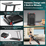 Folding Treadmill Superfit Compact Walking Running Machine with Smart APP Control & Bluetooth Speaker