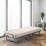 Folding Guest Bed Rollaway Bed Portable Sleeping Cot Bed with 4-Inch Memory Foam Mattress