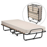 Folding Guest Bed Rollaway Bed Portable Sleeping Cot Bed with 4-Inch Memory Foam Mattress