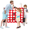 Jumbo 4-to-Score Giant Game Set 4-in-A-Row Lawn Game Set Large Yard Connect 4 Game for Outdoor Indoor Kids Adults Family Fun