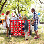 Jumbo 4-to-Score Giant Game Set 4-in-A-Row Lawn Game Set Large Yard Connect 4 Game for Outdoor Indoor Kids Adults Family Fun