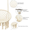 Cotton Rope Hanging Macrame Swing Chair - Bestoutdor