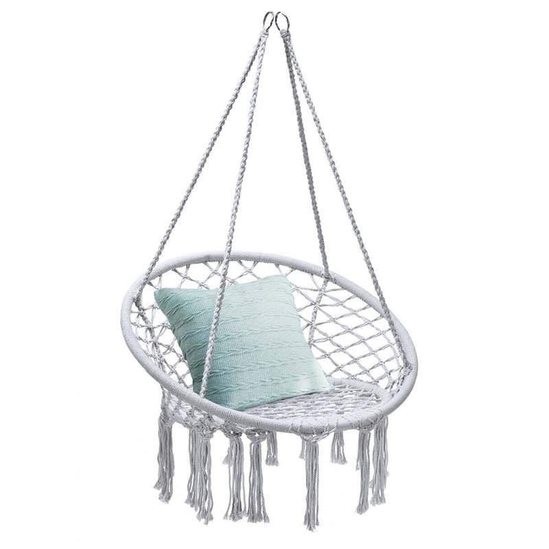 Cotton Rope Hanging Macrame Swing Chair - Bestoutdor