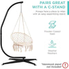 Cotton Rope Hanging Macrame Swing Chair - Bestoutdor