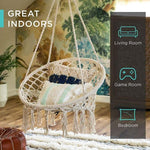 Cotton Rope Hanging Macrame Swing Chair - Bestoutdor