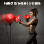 Height Adjustable Punching Bag Boxing Set with Stand and Boxing Gloves for Adults & Kids