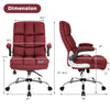 Ergonomic Office Chair Big & Tall Executive Chair Adjustable Height Desk Chair Swivel Upholstered Chair with Flip-up Arm & Thick Padding