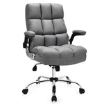 Ergonomic Office Chair Big & Tall Executive Chair Adjustable Height Desk Chair Swivel Upholstered Chair with Flip-up Arm & Thick Padding