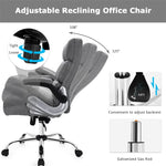 Ergonomic Office Chair Big & Tall Executive Chair Adjustable Height Desk Chair Swivel Upholstered Chair with Flip-up Arm & Thick Padding