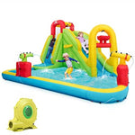 7-in-1 Inflatable Water Slide Kids Splash Pool Bounce House Mega Waterslide Park with 480W Blower for Backyard Family Fun