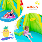 7-in-1 Inflatable Water Slide Kids Splash Pool Bounce House Mega Waterslide Park for Indoor Outdoor Fun without Blower