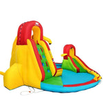 Inflatable Water Slide Bounce House with Climbing Wall and Pool - Bestoutdor