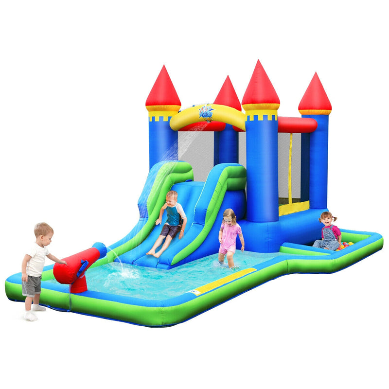 Inflatable Water Slide Bouncy Castle Splash Pool Water Cannon without Blower