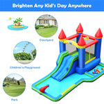 Inflatable Bounce House Water Slide Bouncy Castle Splash Pool Water Cannon with 580W Air Blower