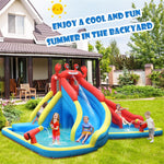 Inflatable Water Slide Crab Dual Slide Bounce House Splash Pool without Blower