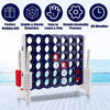 Jumbo 4-to-Score Giant 4-in-A-Row Game Outdoor Indoor Connect Four Game for Kids & Adults