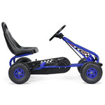 Kids Pedal Go Kart 4 Wheel Pedal Powered Ride On Car Toy with Adjustable Seat & Steering Wheels