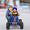 Kids Pedal Go Kart 4 Wheel Pedal Powered Ride On Car Toy with Adjustable Seat & Steering Wheels