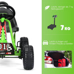 Kids Pedal Go Kart 4 Wheel Pedal Powered Ride On Car Toy with Adjustable Seat & Steering Wheels