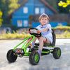 Kids Pedal Go Kart 4 Wheel Pedal Powered Ride On Car Toy with Adjustable Seat & Steering Wheels