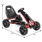 Kids Go Kart Ride-On 4 Wheel Pedal Car with Adjustable Seat