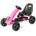 Kids Go Kart Ride-On 4 Wheel Pedal Car with Adjustable Seat