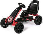 Kids Go Kart Ride-On 4 Wheel Pedal Car with Adjustable Seat